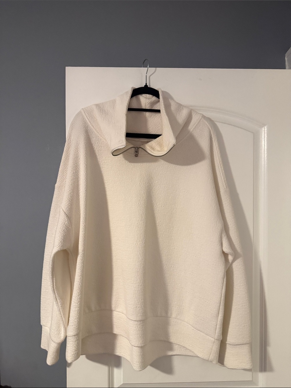 CALIA by Carrie Underwood Cream Half-Zip Cowl pullover